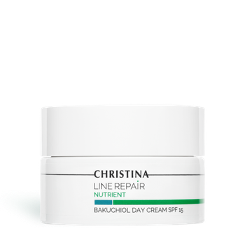 Крем для кожи лица с бакучиолом Line Repair Nutrient Bakuchiol Day Cream SPF15 Christina (Израиль), 50 мл